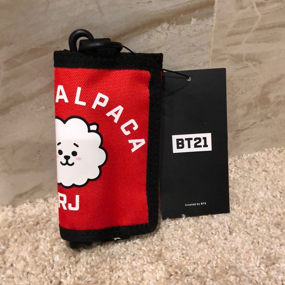 NWT BTS designed wallet with lanyard